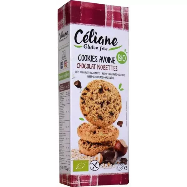 Zoom Cookies avoine chocolat noisettes Celiane