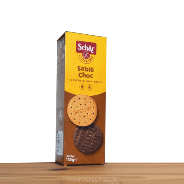 Biscuits nappés de chocolat au lait Sablé choc Schar