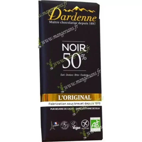 Zoom Chocolat Noir 50% Dardenne