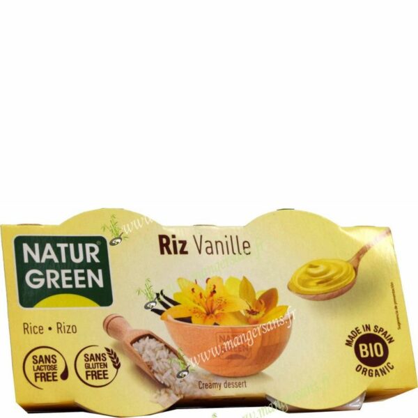 Zoom Dessert de riz à la vanille (2 x 125 g.) Naturgreen