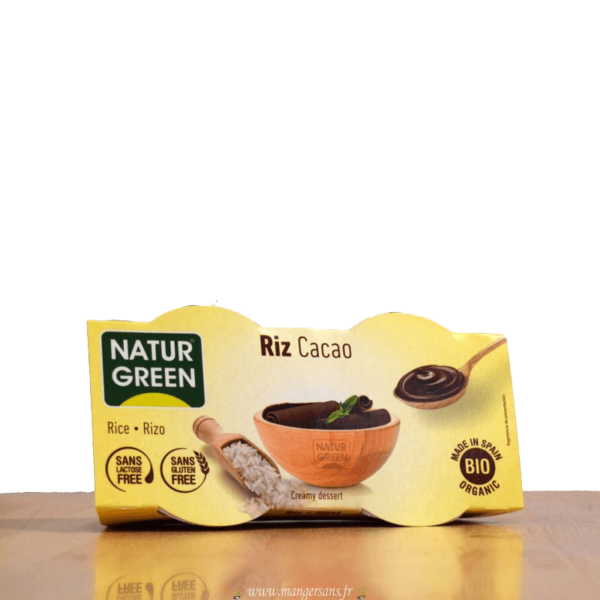 Dessert de riz cacao (2 x 125 g.) Naturgreen