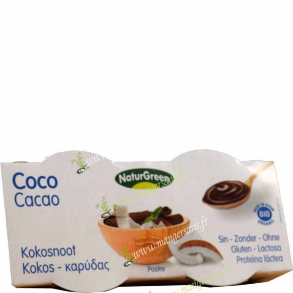Zoom Desserts à la noix de coco et cacao (2 x 125 g) Naturgreen