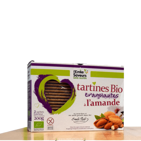 Tartines bio craquantes à l'amande (2 x 100 g) Emile Noël