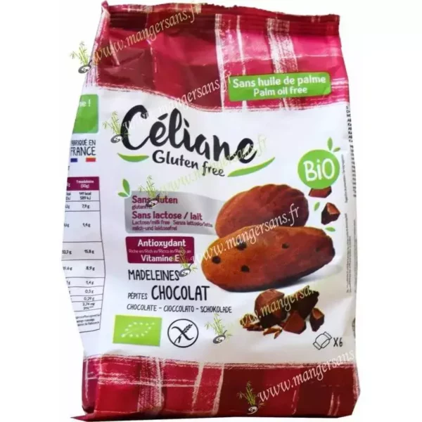 Zoom Madeleines pépites chocolat Celiane