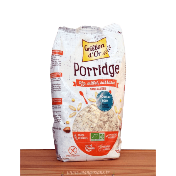 Porridge riz millet sarrasin Grillon d'or
