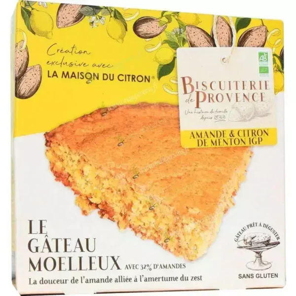 Zoom Gâteau gourmet aux amandes citron (4 à 5 personnes) Biscuiterie de Provence