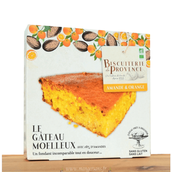 Gâteau gourmet aux amandes orange (4 à 5 personnes) Biscuiterie de Provence