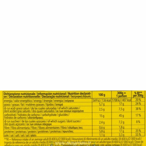 Valeurs nutritionnelles Lasagne PRODUIT SURGELÉ (non livrable) Schar surgelés
