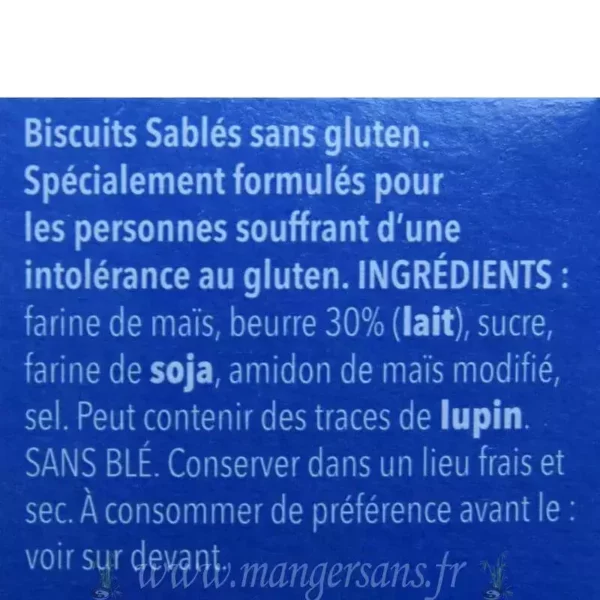 Ingrédients Le sablé pur beurre Schar