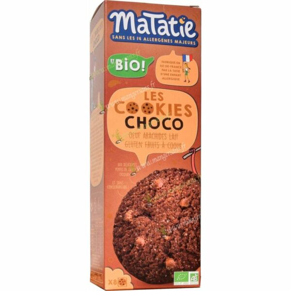 Zoom Cookies à la poudre de cacao et aux pépites de chocolat bio Matatie