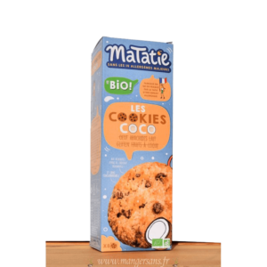 Cookies aux pépites de chocolat et à la noix de coco râpée bio Matatie