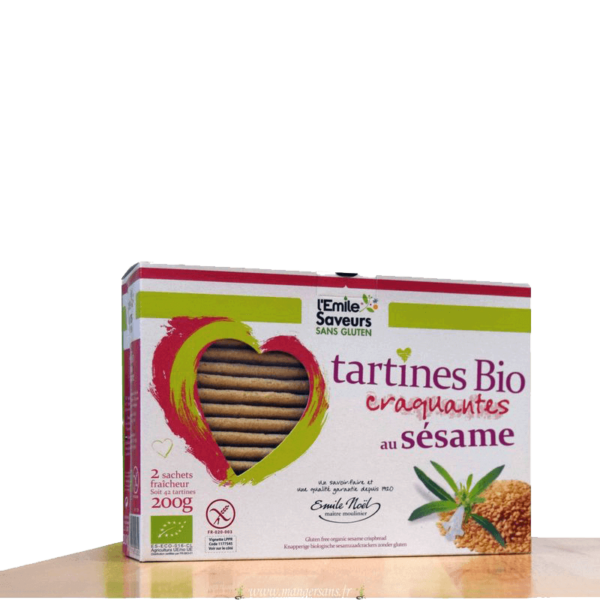 Tartines bio craquantes au sésame (2 x 100 g) Emile Noël